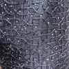 Midnight blue open pattern jacket with twisted thread detailing in quatrefoil pattern - Image 3